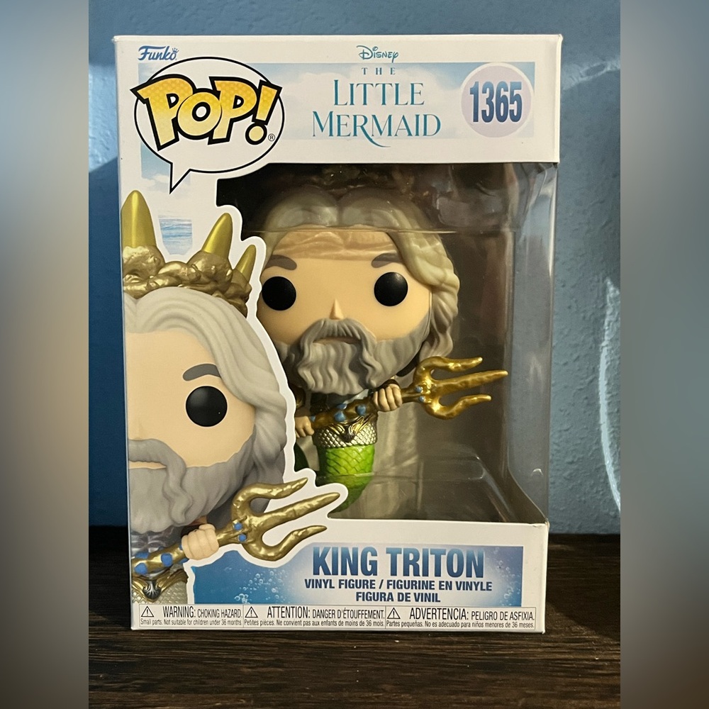King Triton POP Vinyl Figure #1365 Funko Disney The Little Mermaid New